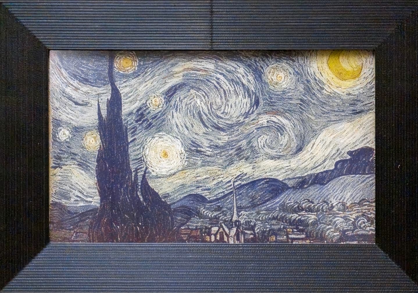 The same image rendered on the physical panel